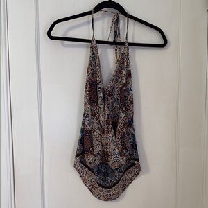 Veronica M Multicolor Halter Top, Medium